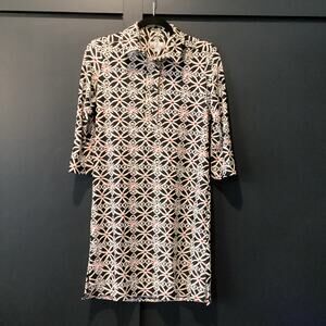 Jude Connally Susanna Point Collar 3/4 Sleeve Polished Classic Shirt mini Dress